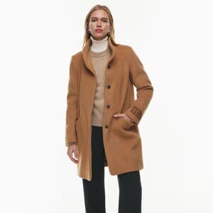 Wilfred Camel Tan Wool Blend Pea Coat